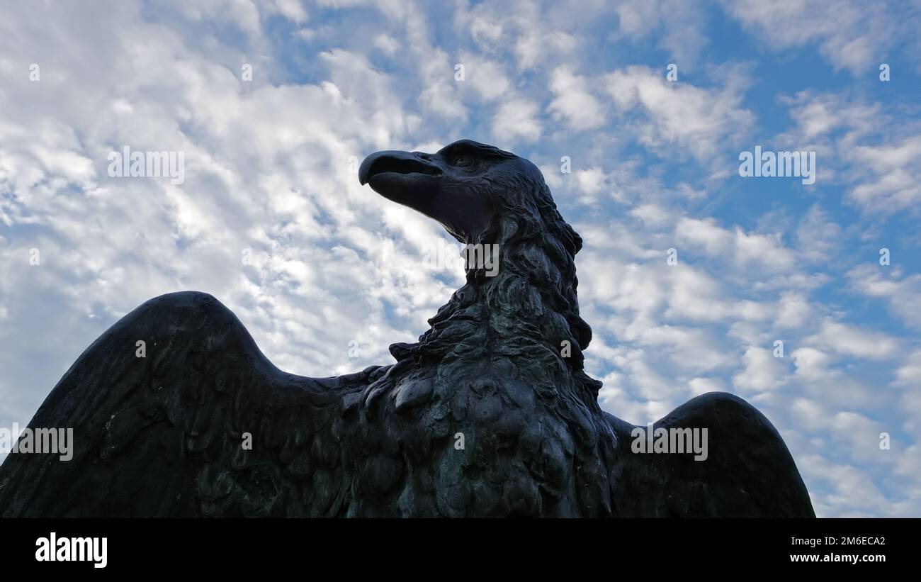 Eagle sculpture - Heiligenberg - Postplatz Stock Photo