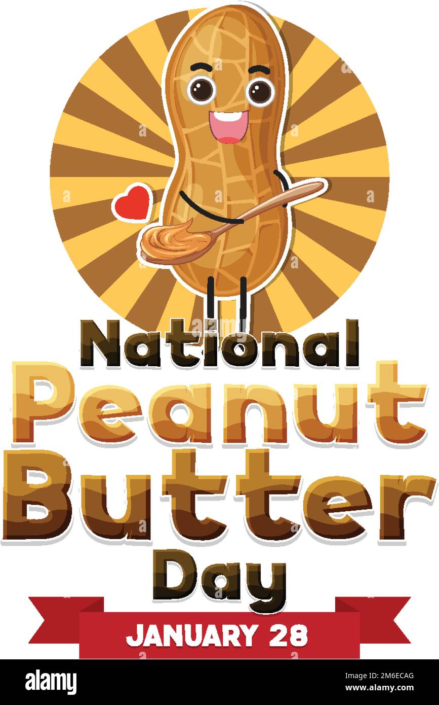 National Peanut Butter Day Banner Design illustration Stock Vector