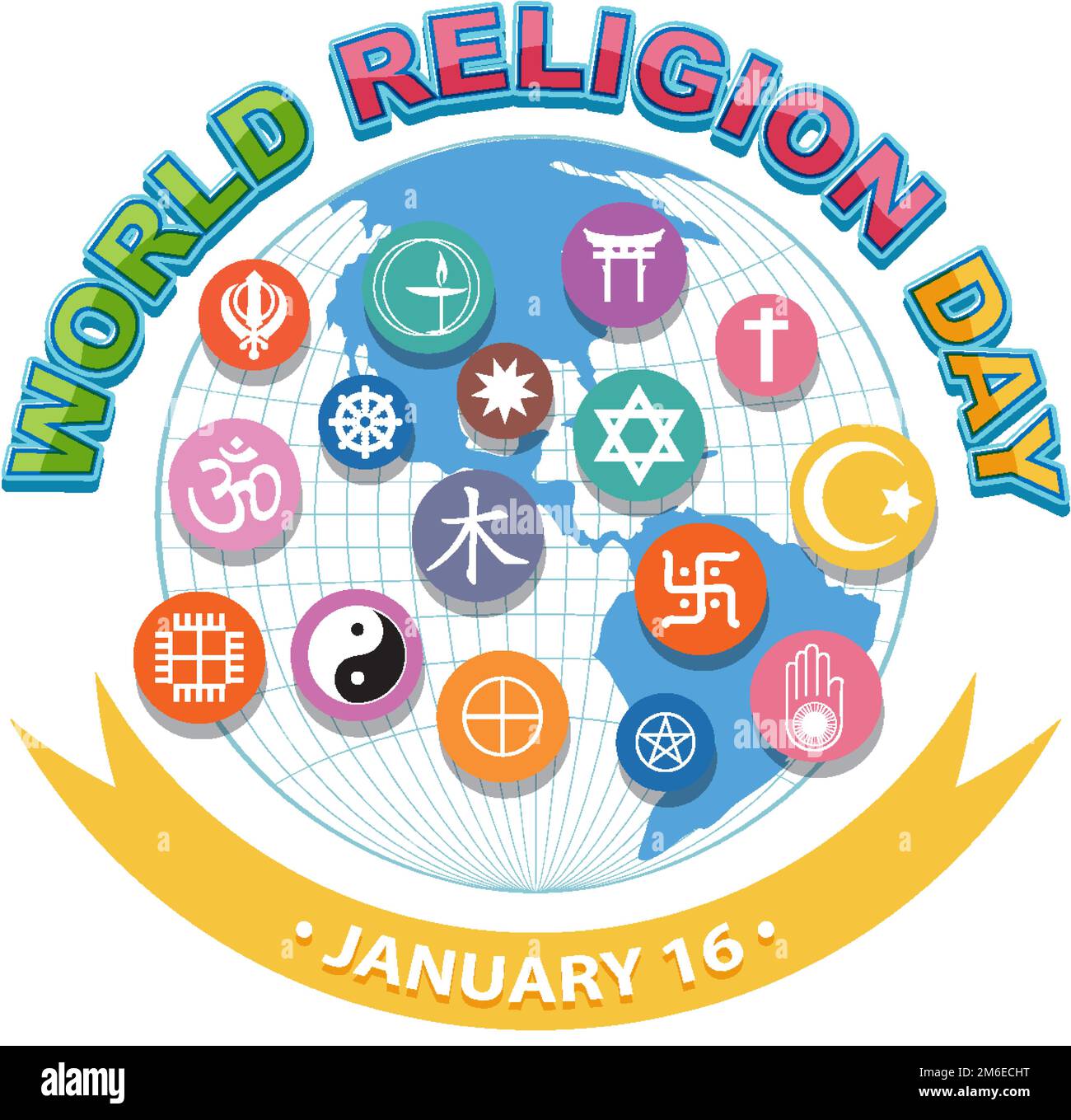 World religion day banner design illustration Stock Vector Image & Art