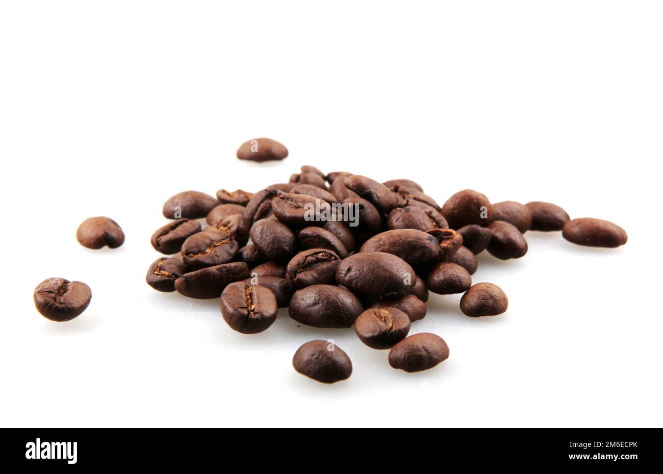 Fresh Roasted Coffee Beans Isolated On White Background Stock Photo - Alamy