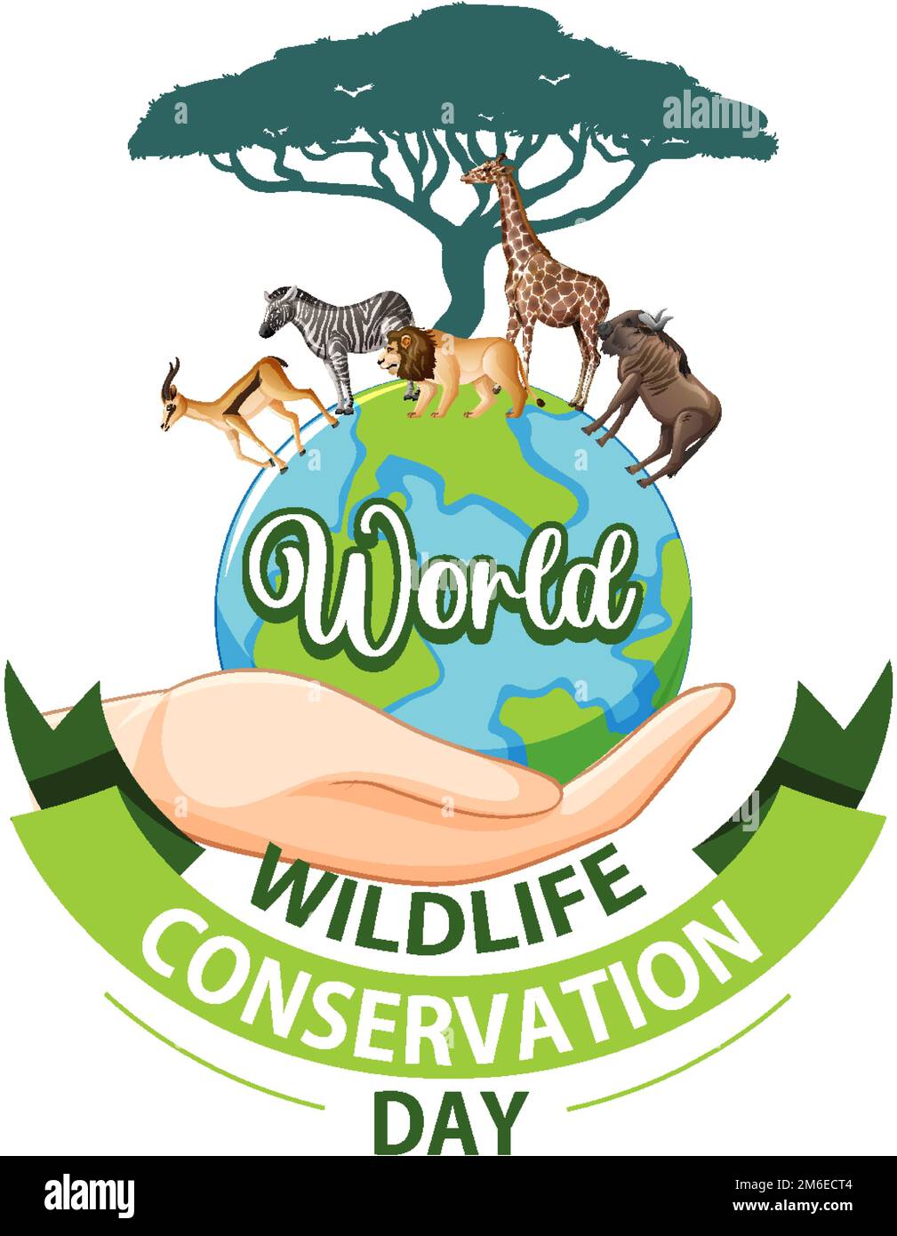 World Wildlife Conservation Day Banner Design illustration Stock Vector
