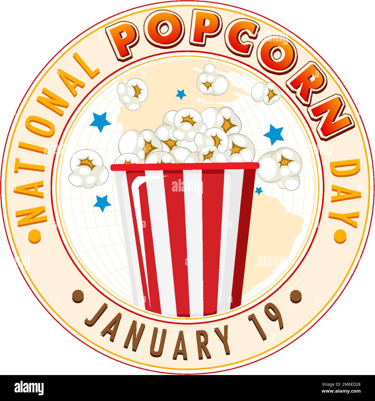National Popcorn Day Banner Design illustration Stock Vector Image