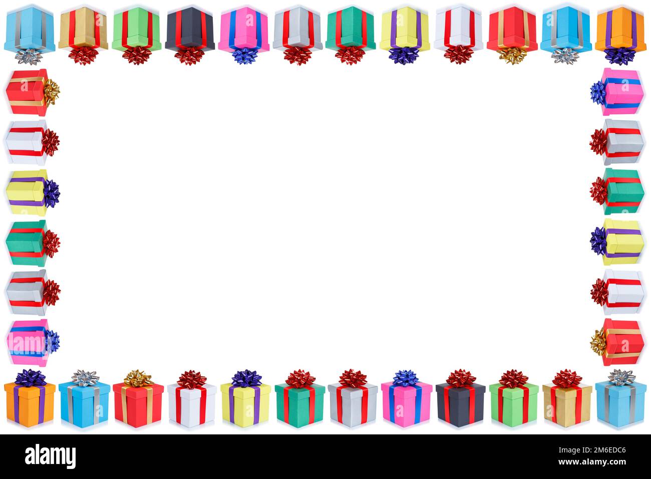 Weihnachten Geschenke Geburtstag Weihnachtsgeschenke Karte Rahmen schenken Textfreiraum Copyspace Stock Photo