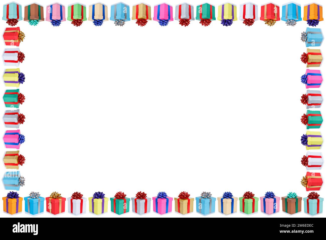 Weihnachten Geschenke Geburtstag Textfreiraum Copyspace Rahmen Hochzeit Weihnachtsgeschenke Karte schenken Stock Photo