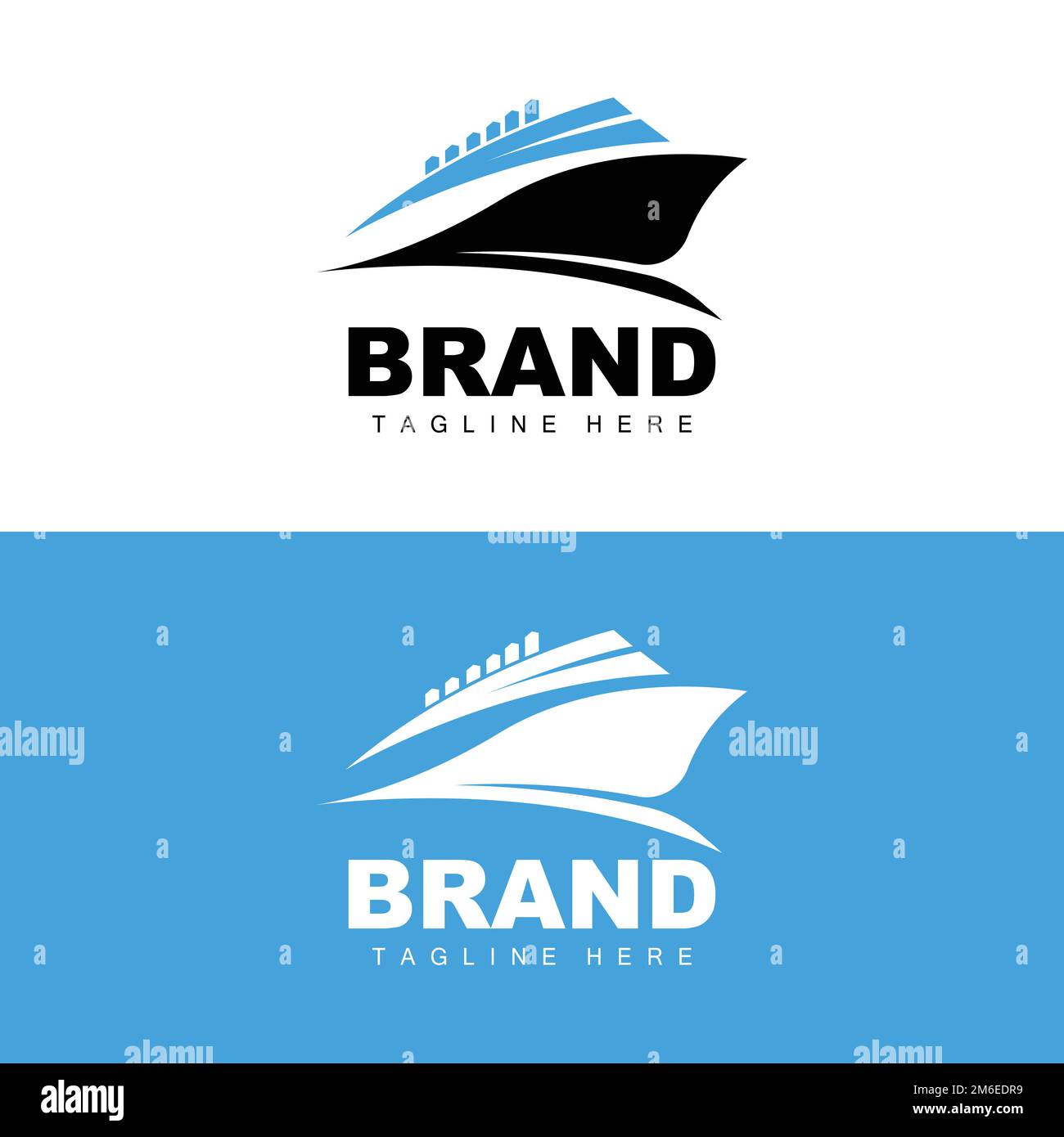 Ship Logo, Ocean Transport Vector, And Cruise Ship, Cargo, Logistics