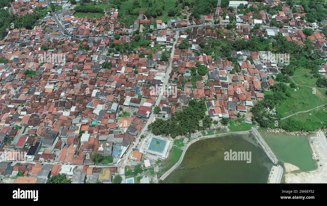 High Angle View of Pasongsongan, Sumenep Indonesia Stock Photo