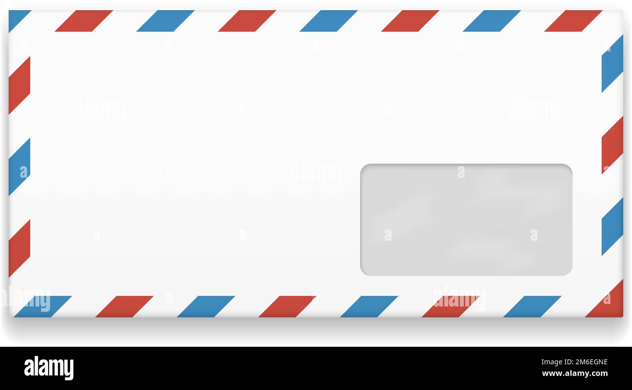 International post letter. Paper envelope. Mail package Stock Vector
