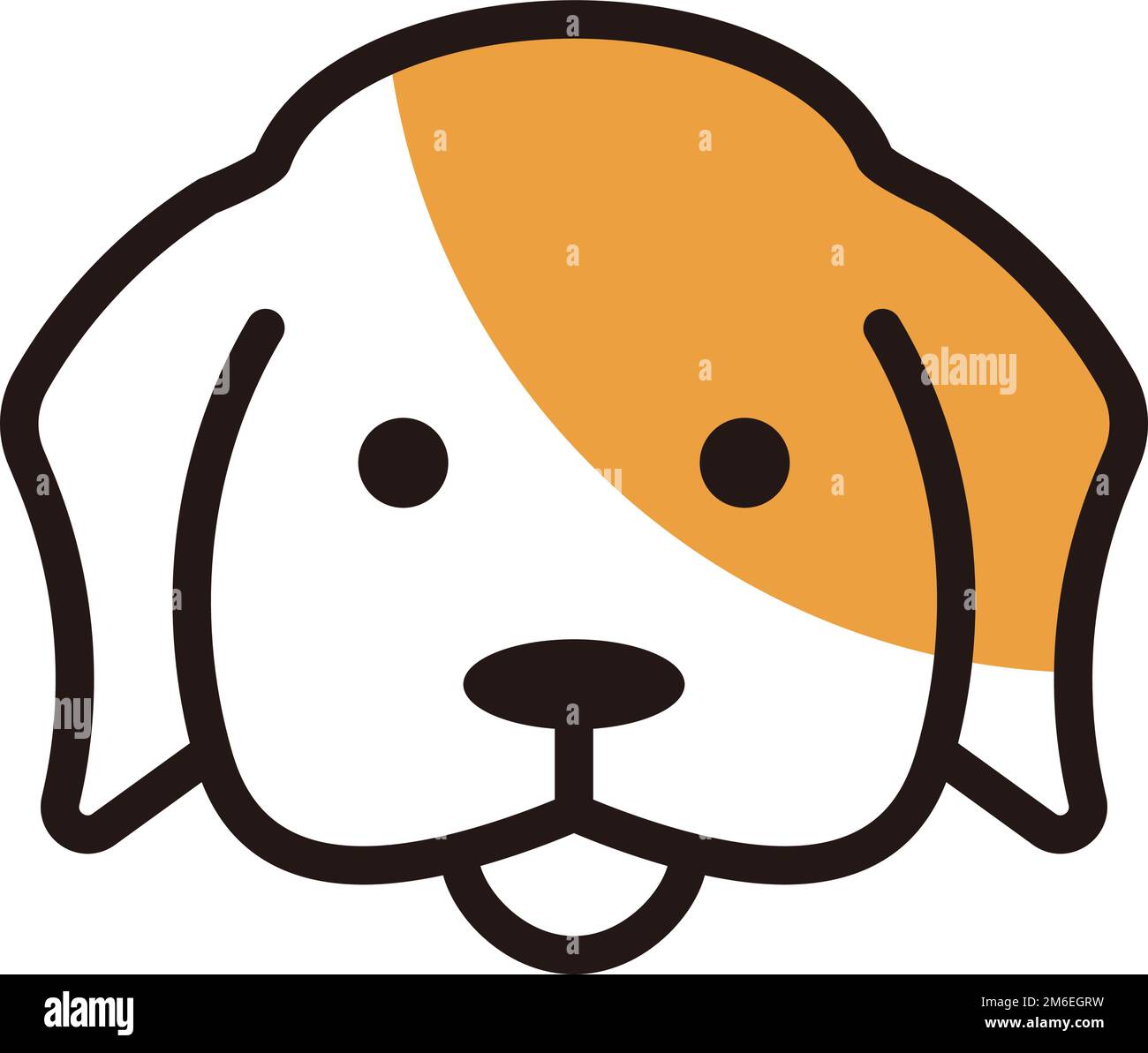 Dog icon. Cute dog. Editable vector. Stock Vector