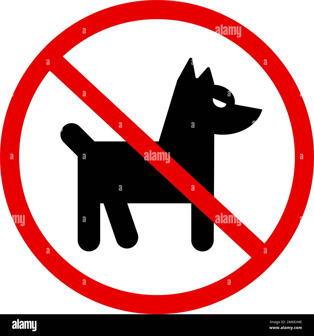 Animal prohibition sign. No pet allowed. Rabies Sign. Editable vector. Stock Vector