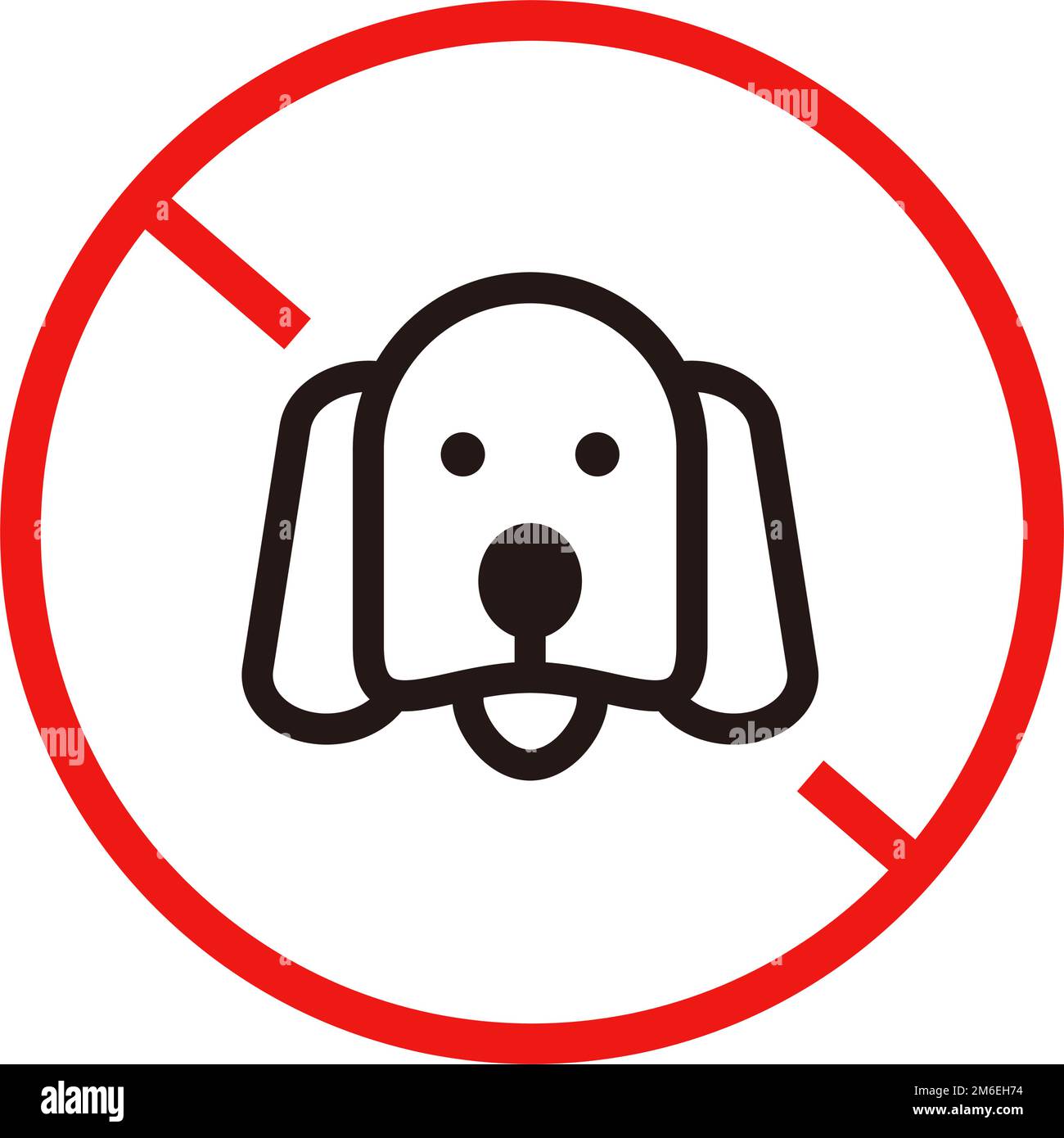 No Dogs Allowed sign. No animals allowed. No pets allowed. Caution of