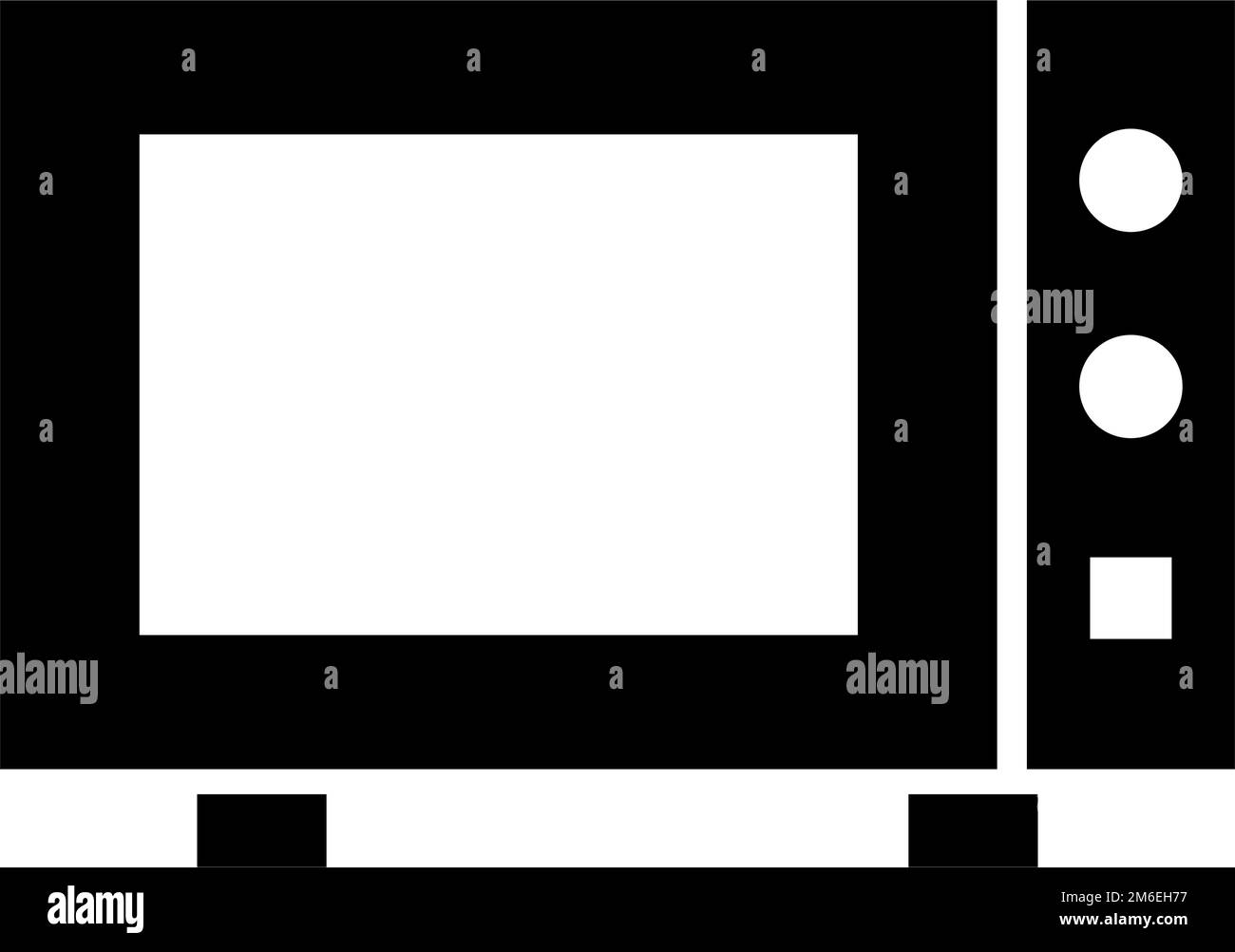 Microwave icon. Heating. Kitchen appliance. Editable vector. Stock Vector