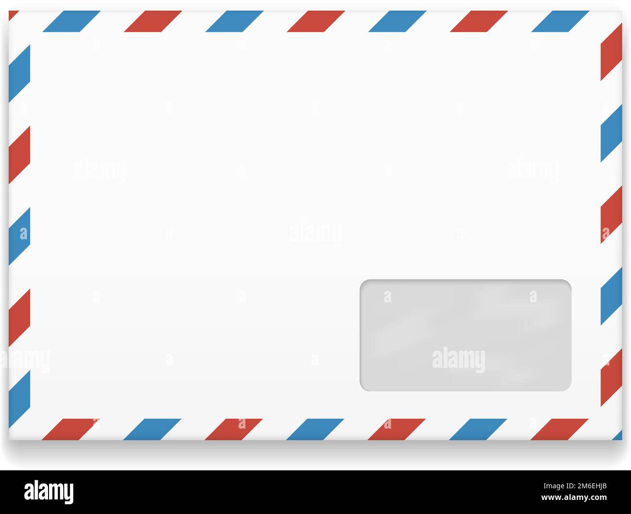 Blank envelope template. International mail paper package Stock Vector