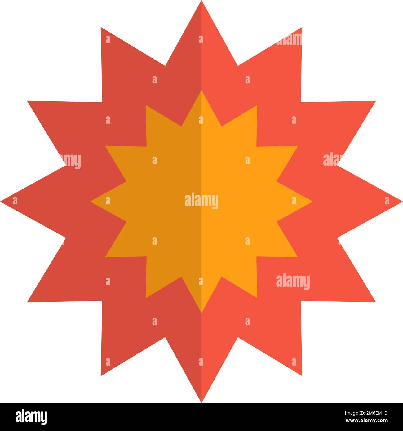 Explosion effect. Flame of the bombing. Editable vector. Stock Vector