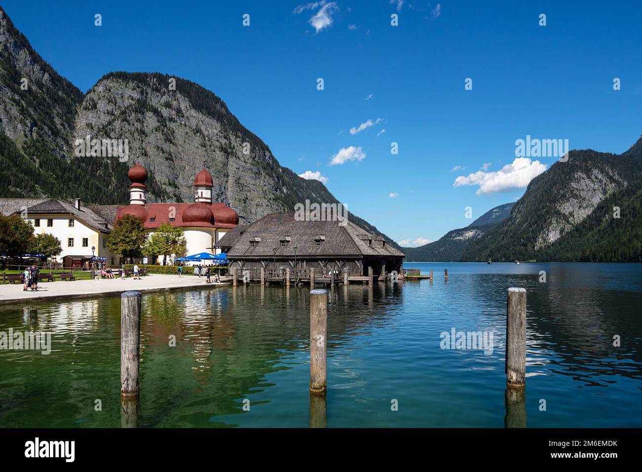 View Of The Königssee In The Berchtesgadener Land. Stock Photo