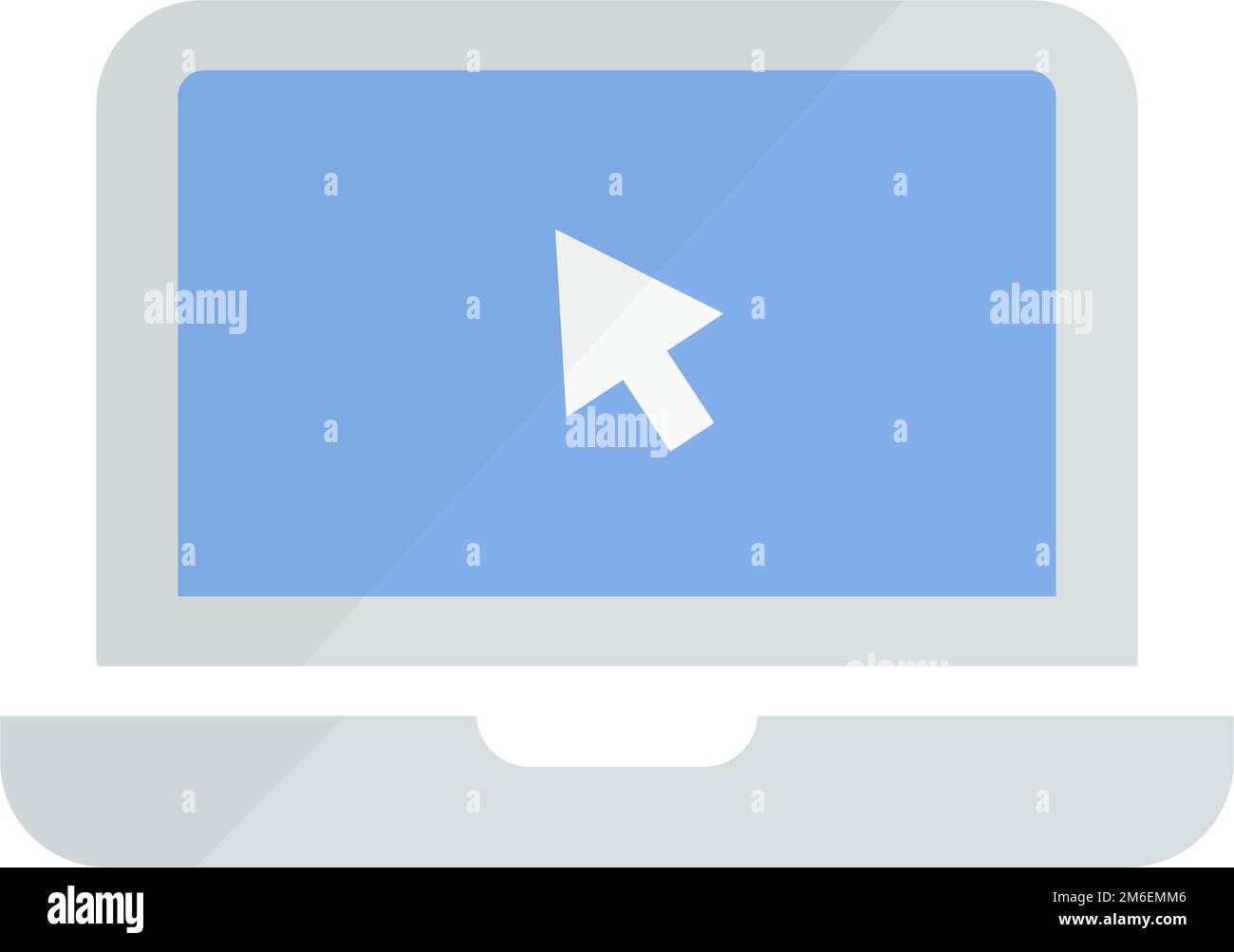 Modern laptop and mouse cursor icon. Editable vector Stock Vector Image ...