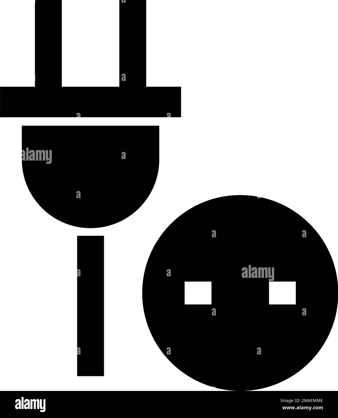 Outlet and round socket icon. Charging plug and charging outlet socket