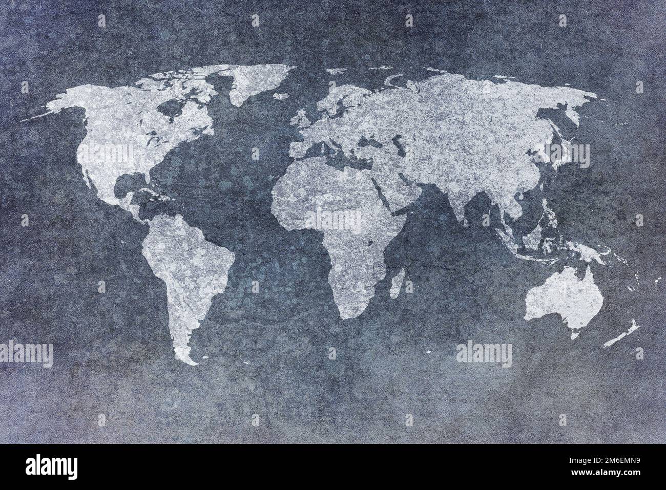 Grunge map of the world Stock Photo