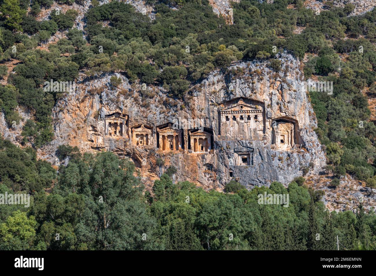 Kings Tombs of Kaunos near Dalyan,Â Turkey. Stock Photo