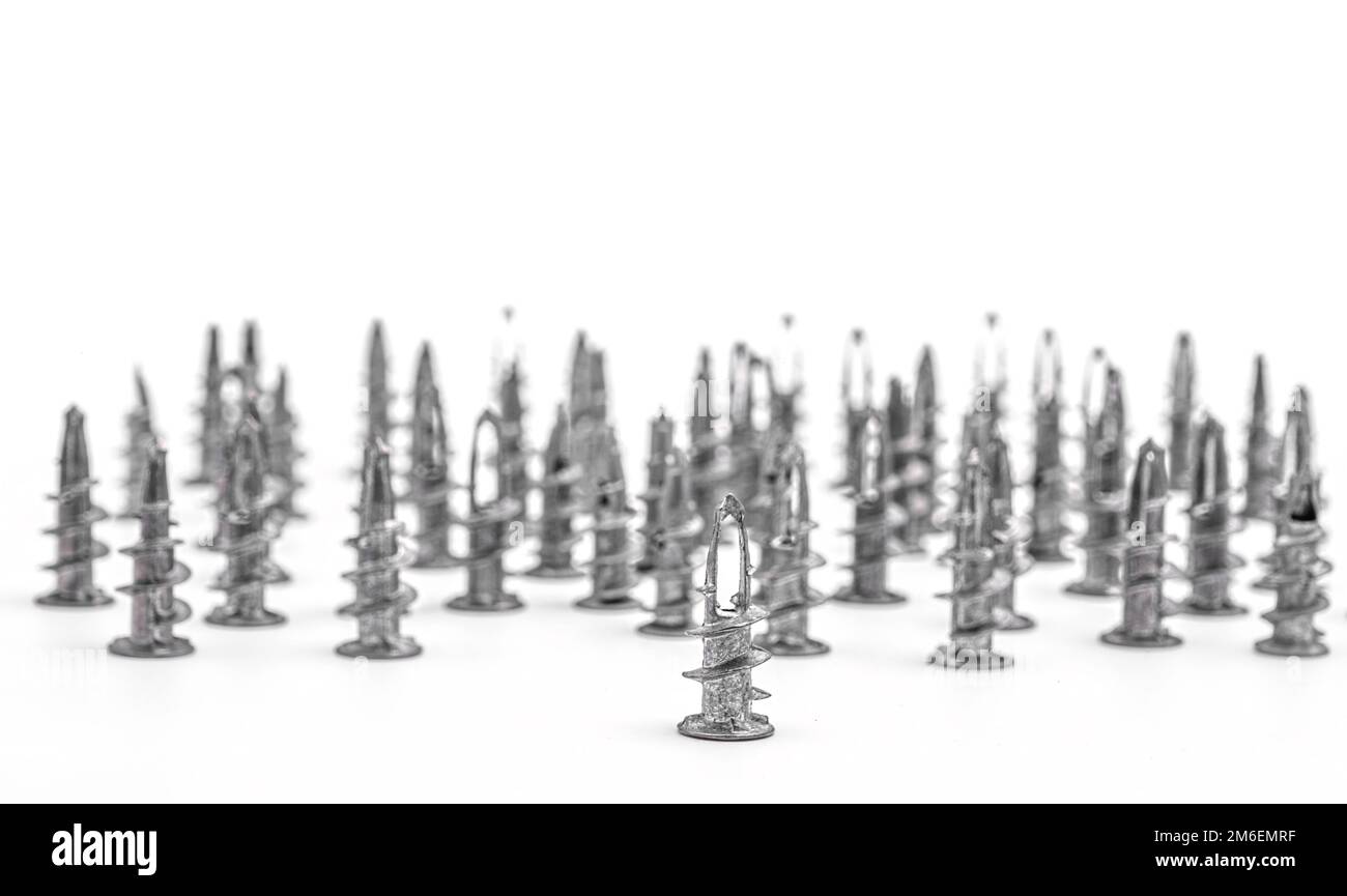 zinc self drilling drywall anchors Stock Photo Alamy