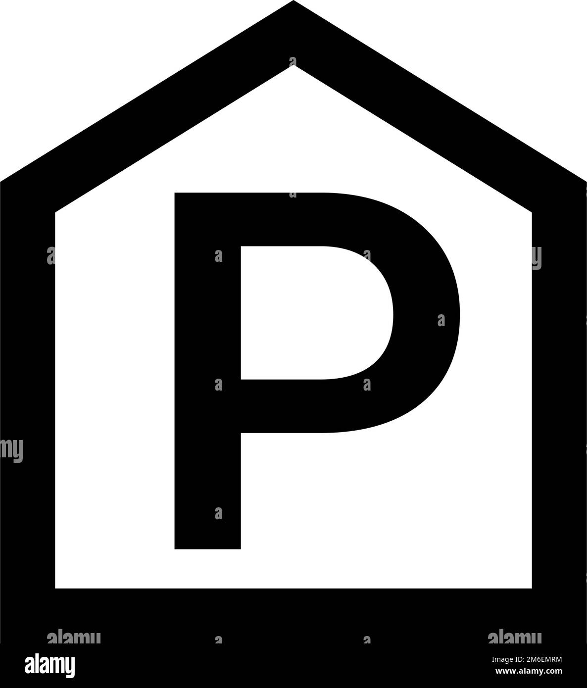 House shaped parking sign. Editable vector Stock Vector Image & Art Alamy