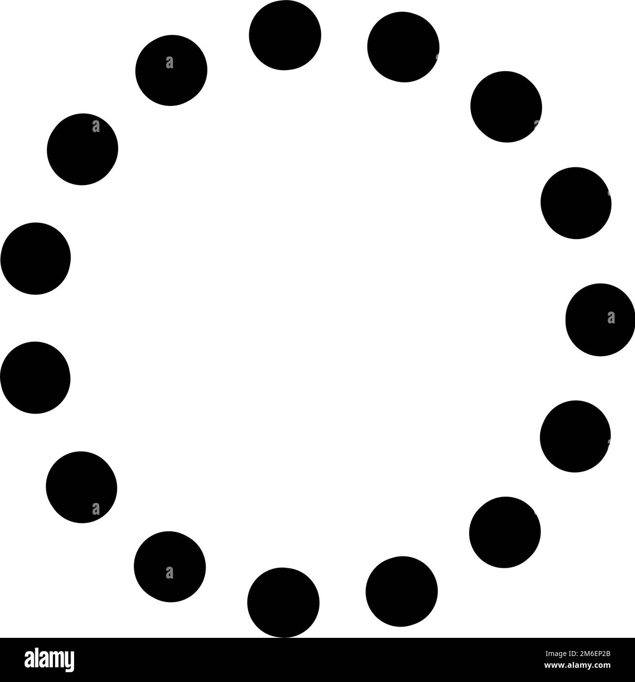 Circle icon composed of circles. Editable vector. Stock Vector
