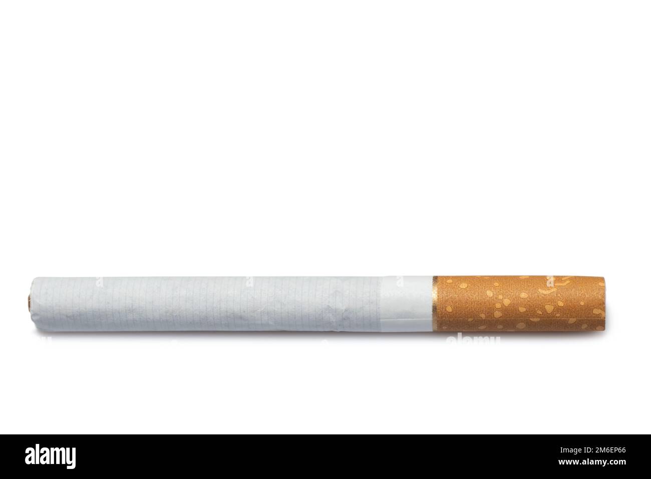 Cigarette isolated on white background close up. Stock Photo