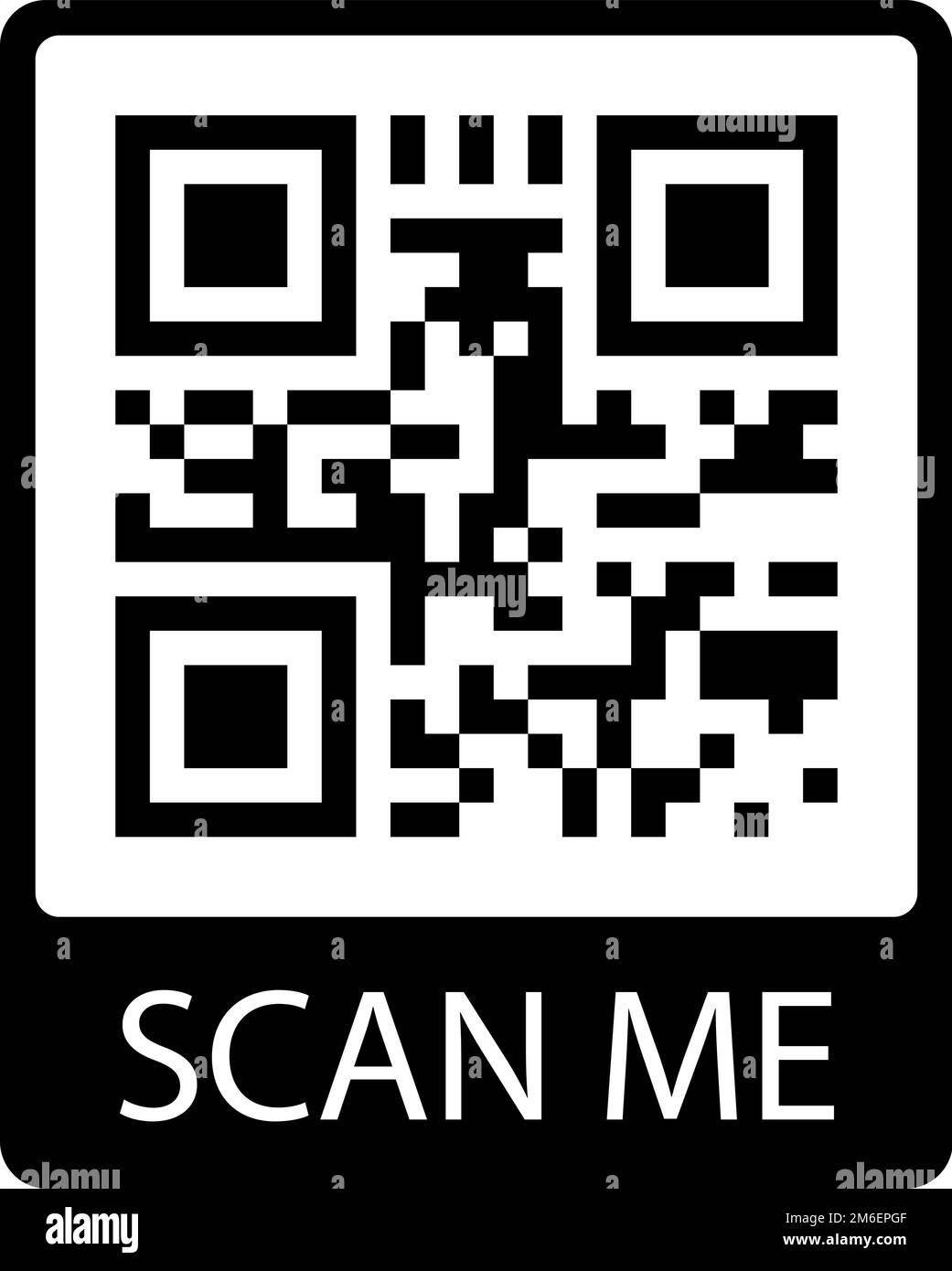 QR code with text SCAN ME. Identity concept in phone. Qrcode vector ...