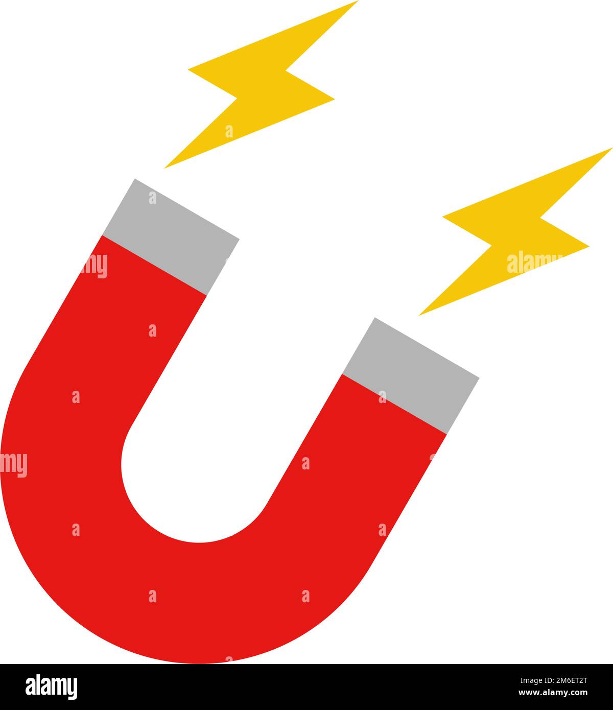Ushaped and electricity. Attract. Editable vector