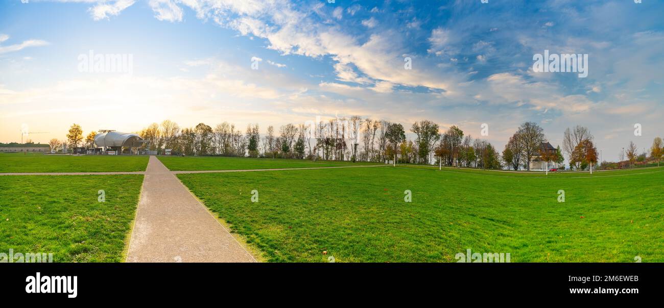 Fortress Ehrenbreitstein on a sunny day, Koblenz, Germany Stock Photo