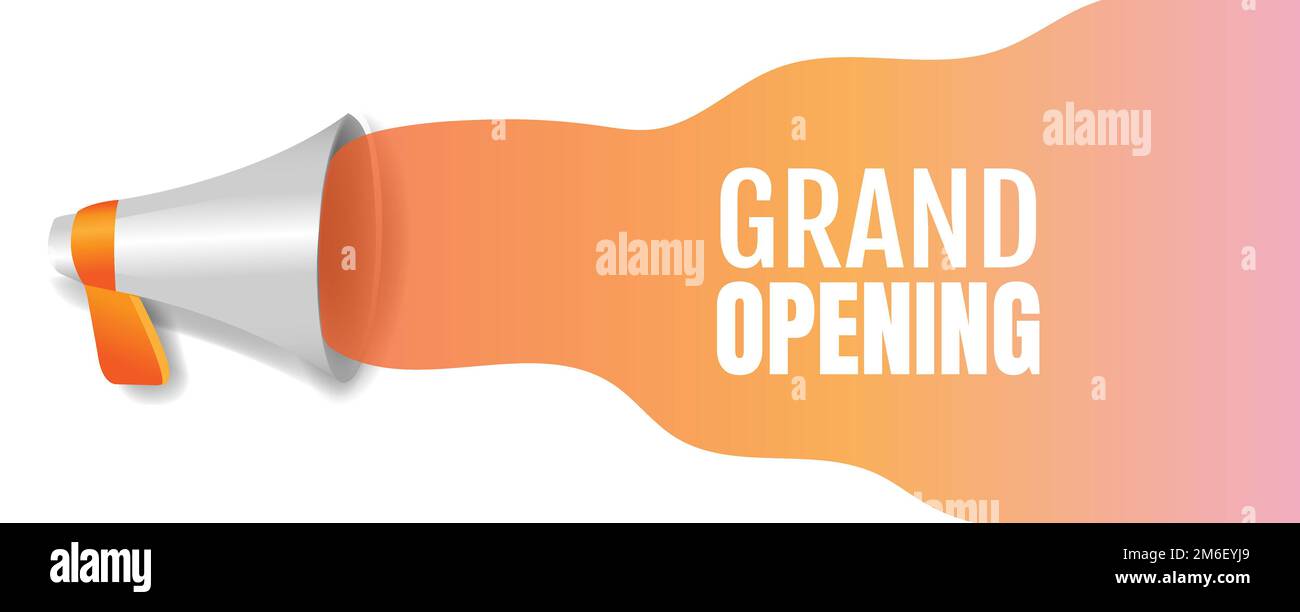 Announcement Grand Opening Poster With Text Stock Photo Alamy