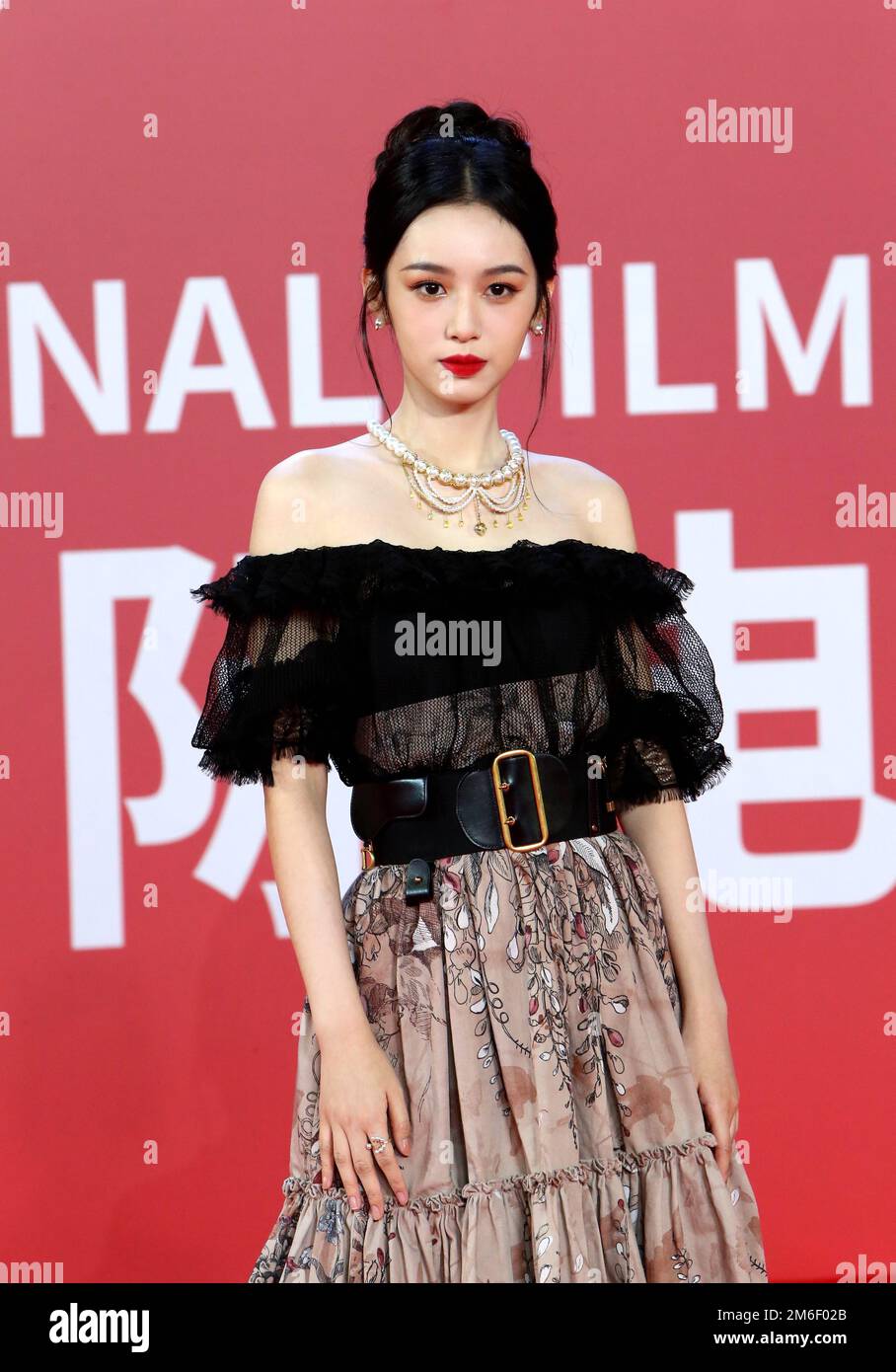 Chinese actress Zhou Ye attended the red carpet for the opening ceremony of the 9th Silk Road International Film Festival in Xi'an City, northwest China's Shaanxi Province, 1 January, 2023. (Photo by ChinaImages/Sipa USA) Stock Photo