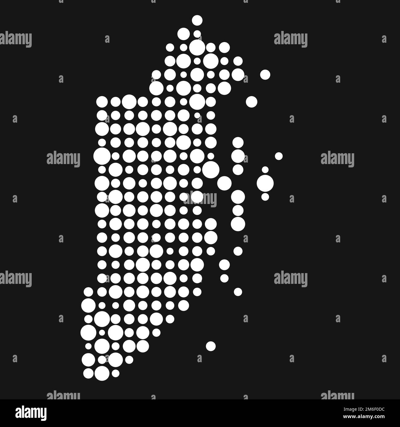 Belize Map Silhouette Pixelated generative pattern illustration Stock ...