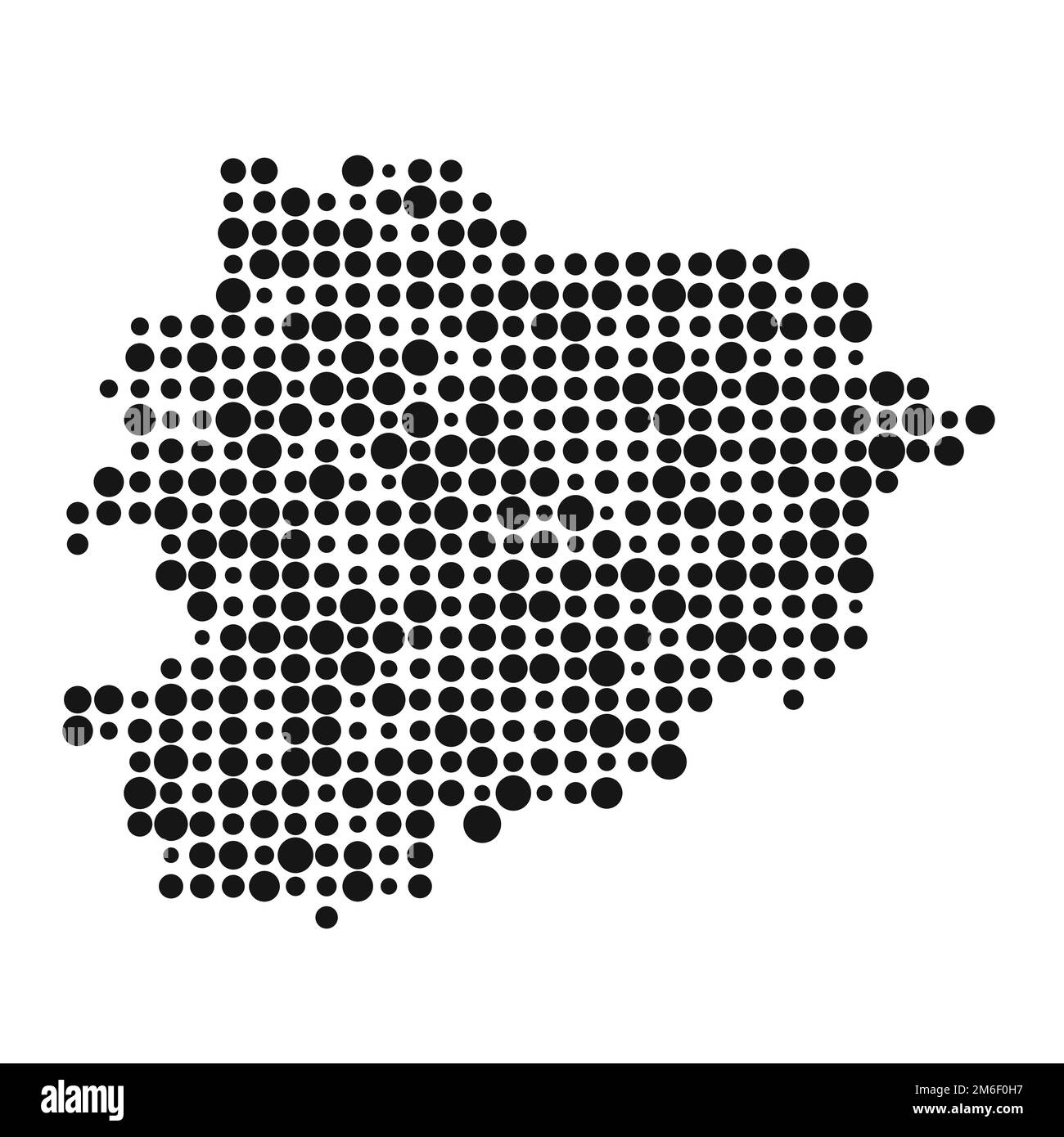 Andorra Map Silhouette Pixelated generative pattern illustration Stock ...