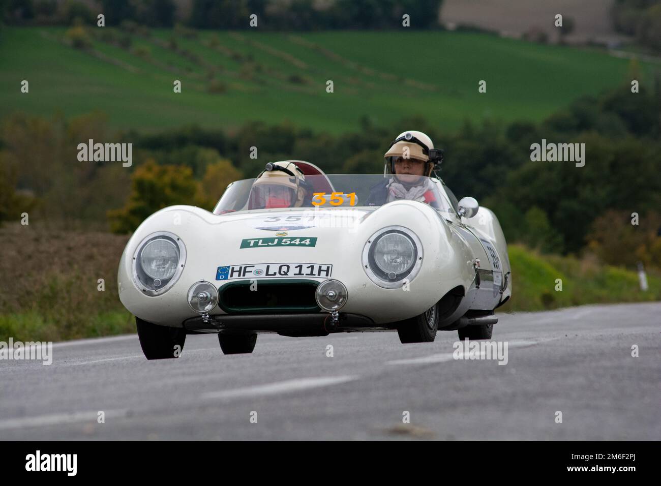 LOTUS ELEVEN COVENTRY CLIMAX 1100 1956 on an old racing car in rally Mille Miglia 2020 the famous italian historical race (1927- Stock Photo