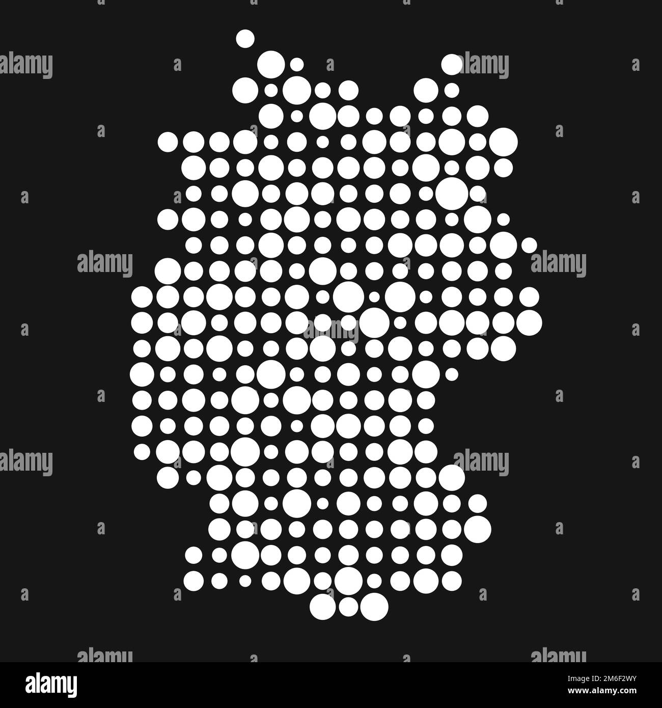 Germany Map Silhouette Pixelated generative pattern illustration Stock ...