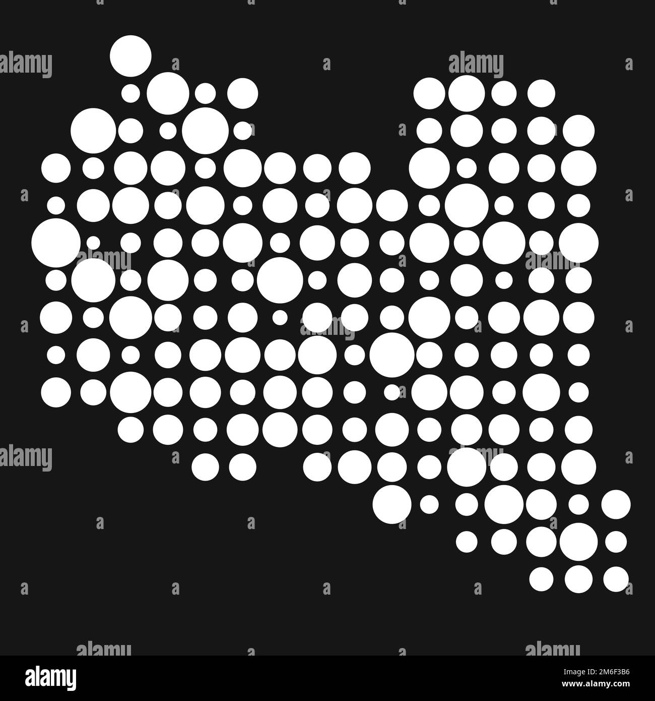 Libya Map Silhouette Pixelated generative pattern illustration Stock ...