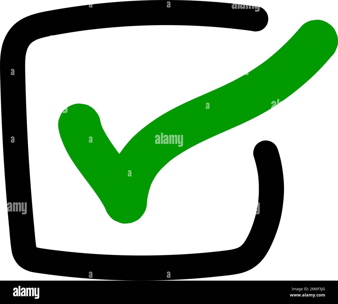Hand drawn checkbox icon. Editable vector Stock Vector Image & Art - Alamy