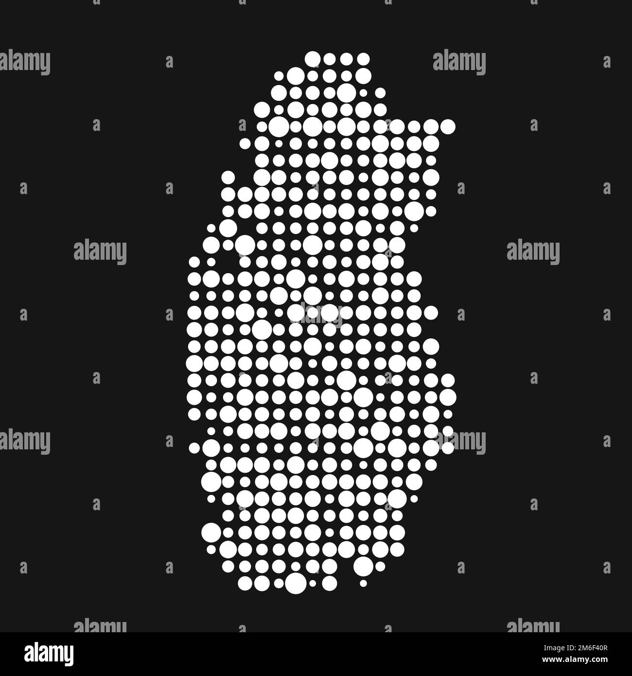 Qatar Map Silhouette Pixelated generative pattern illustration Stock ...
