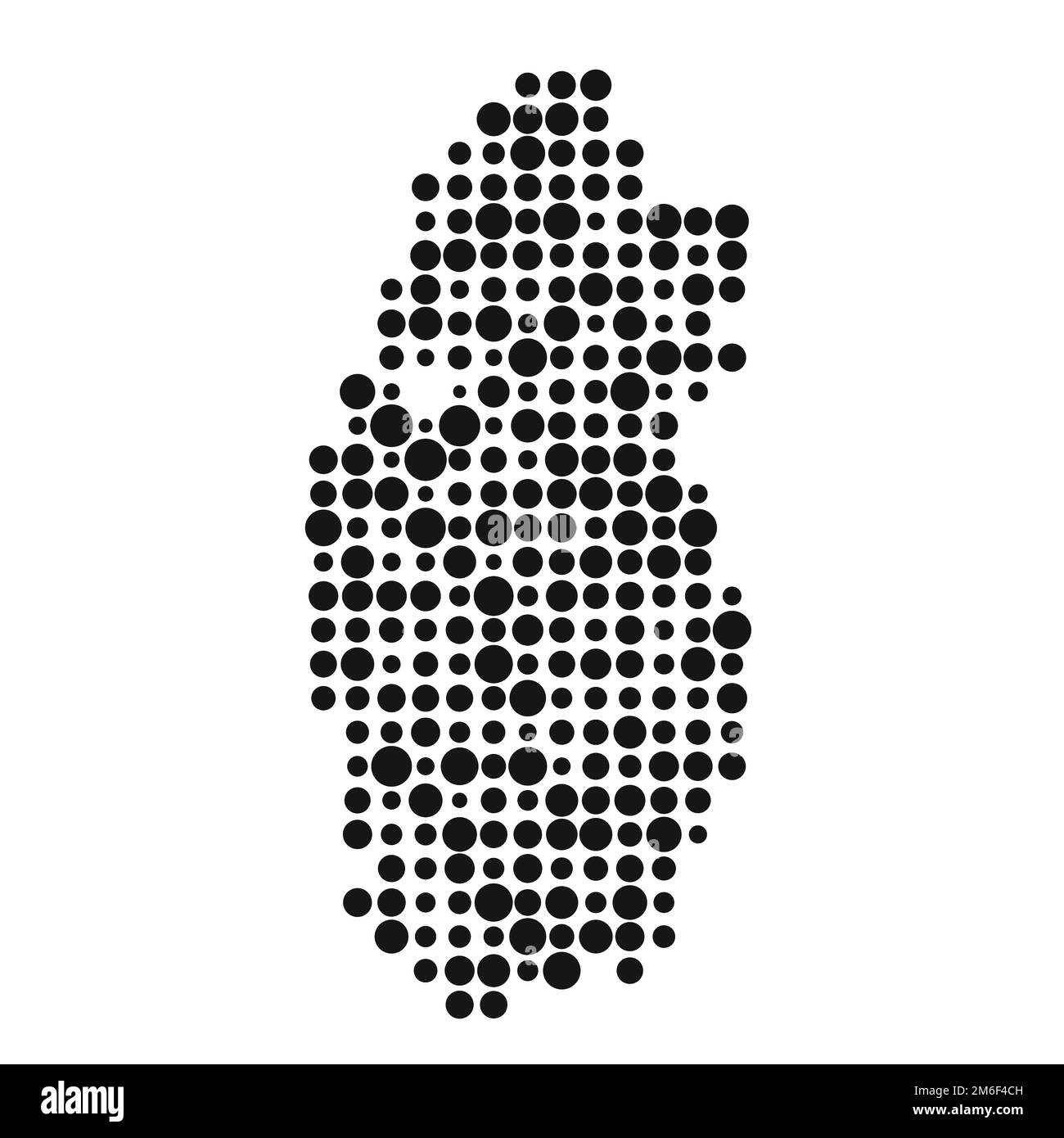 Qatar Map Silhouette Pixelated generative pattern illustration Stock ...