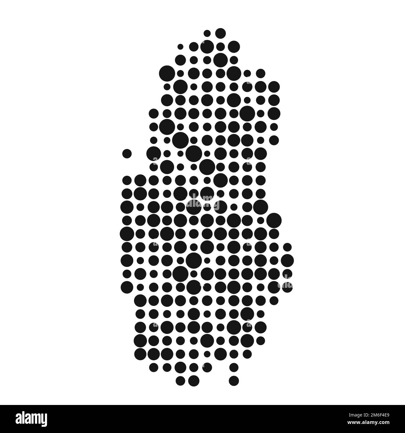 Qatar Map Silhouette Pixelated generative pattern illustration Stock ...