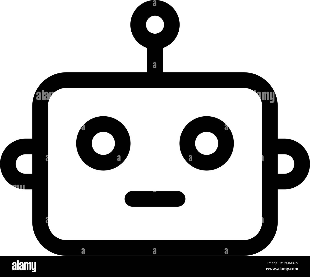Robot. Automated support and help response. Editable vector. Stock Vector
