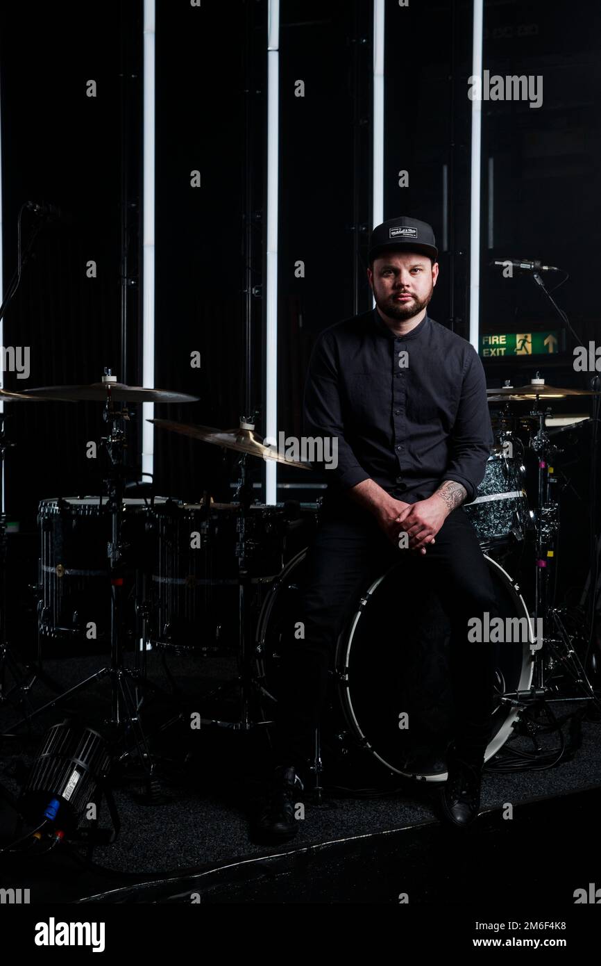 Ben Thatcher from Royal Blood, O2 Guildhall, Southampton. Stock Photo