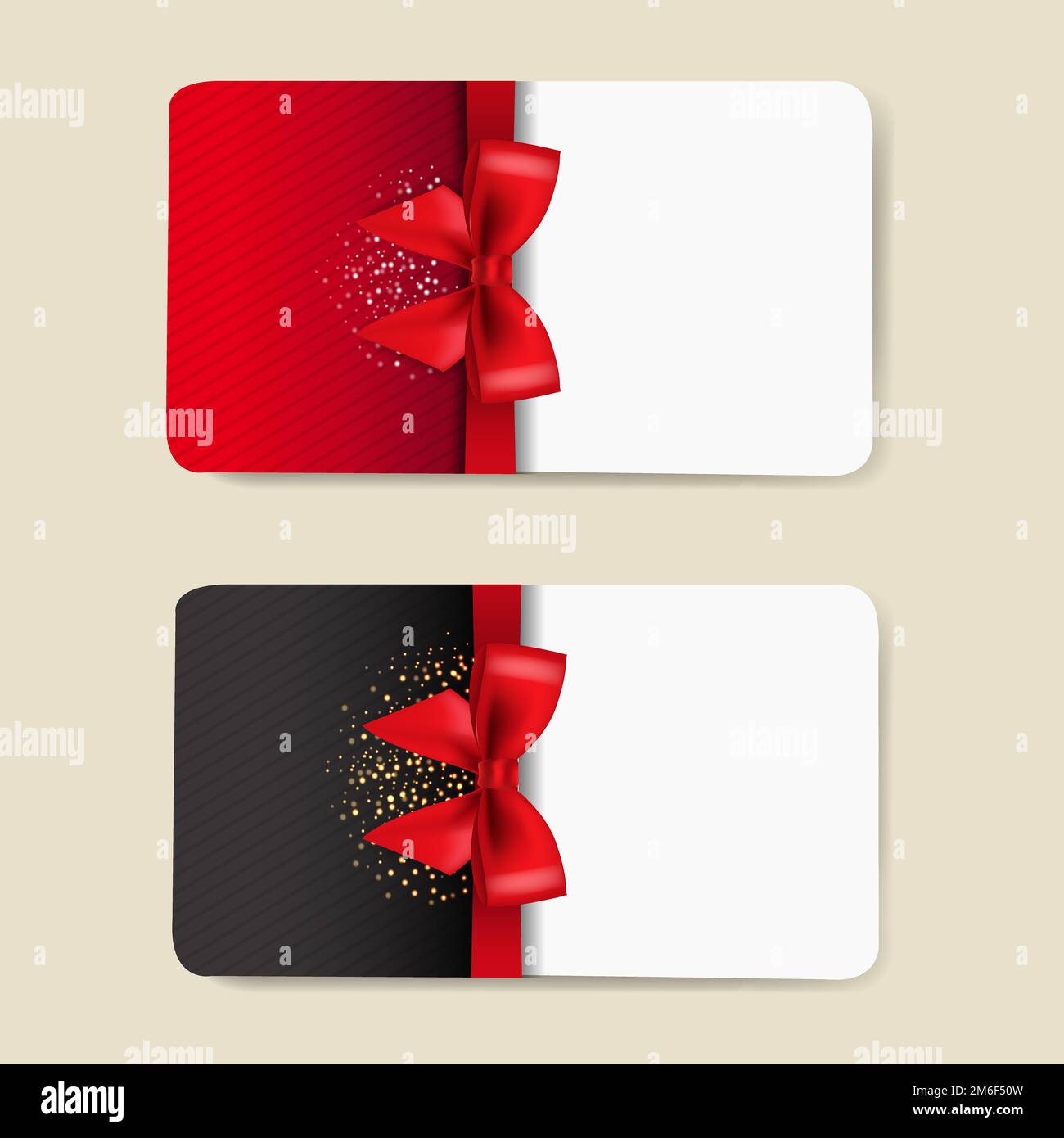Two Gift Cards Set Isolated Stock Photo Alamy