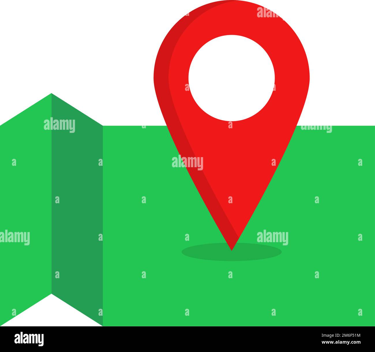 Map pin pinned on the map. Editable vector Stock Vector Image & Art - Alamy