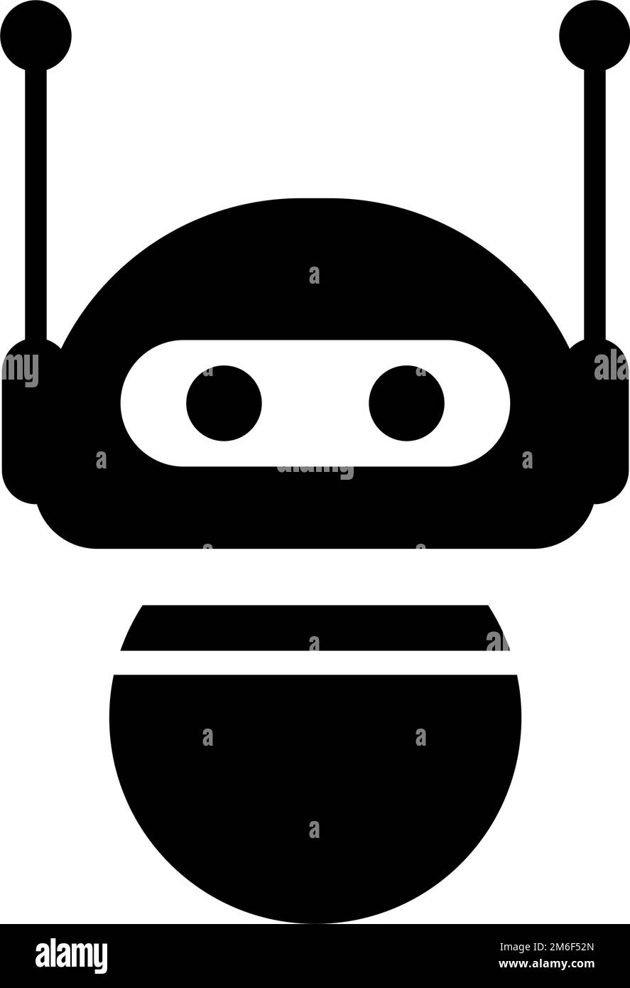 Small robot. Guides and chatbot. Editable vector. Stock Vector