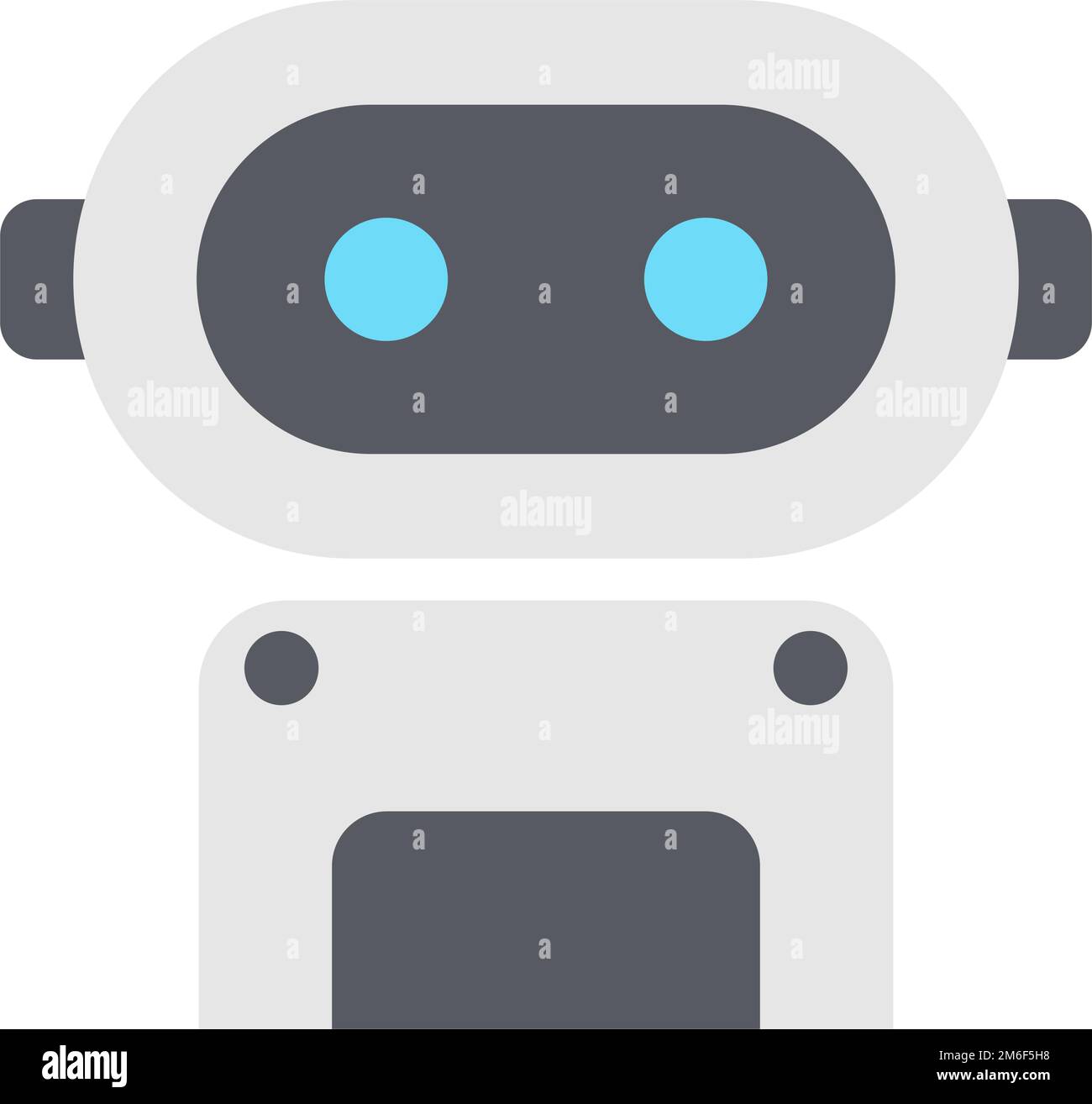 Robot icon of the near future. Bot. Editable vector. Stock Vector