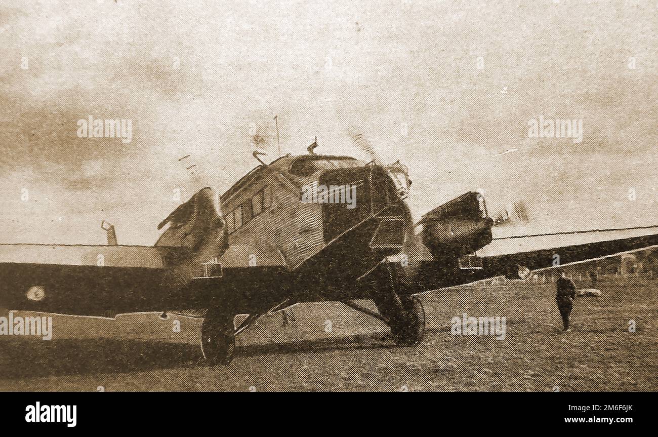 A 1930's image of a luxury ' giant allmetal monoplane' (Hamburg