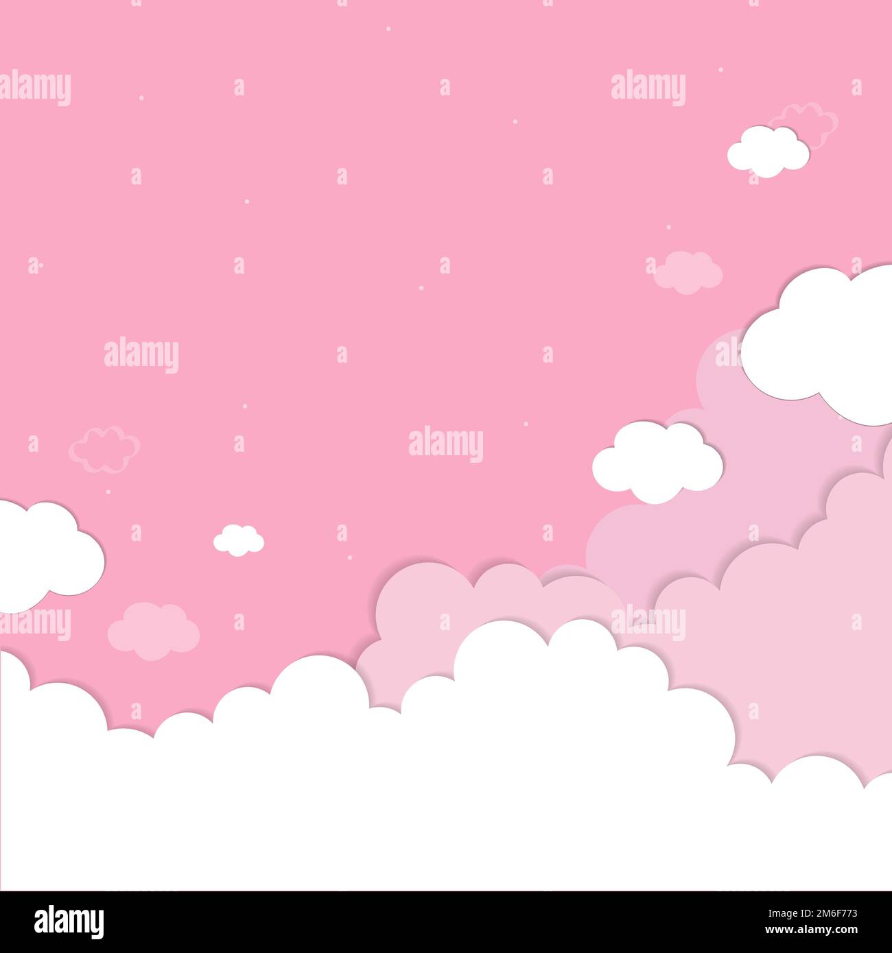 Pink sky with clouds wallpaper vector Stock Vector Image & Art Alamy