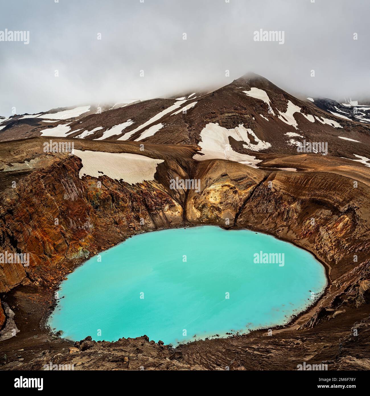 Mount Askja geothermal lake, Iceland Stock Photo