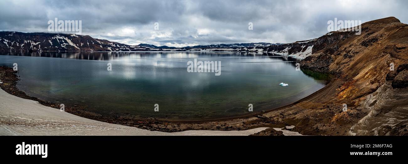 Mount Askja lake, Iceland Stock Photo